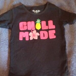 The Children's Place Black and Pink Short Sleeve Tee